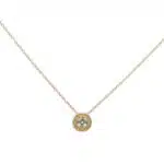 Aquamarine Pendant in Yellow Gold