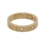 Vintage Cartier Full Diamond Mini Love Ring in Yellow Gold