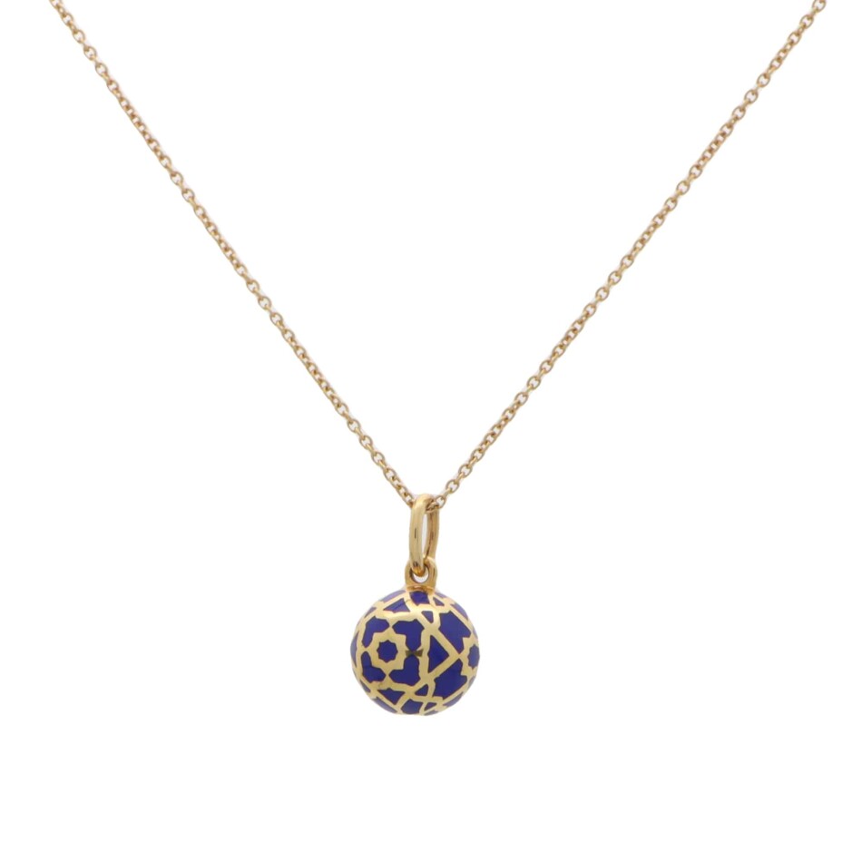 Vintage Tiffany & Co., Enamel Ball Pendant Necklace