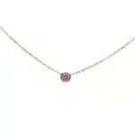 Vintage Cartier Sapphire D'Amour Necklace in Rose Gold