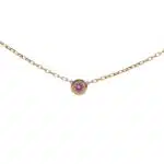 Vintage Cartier Sapphire D'Amour Necklace in Rose Gold