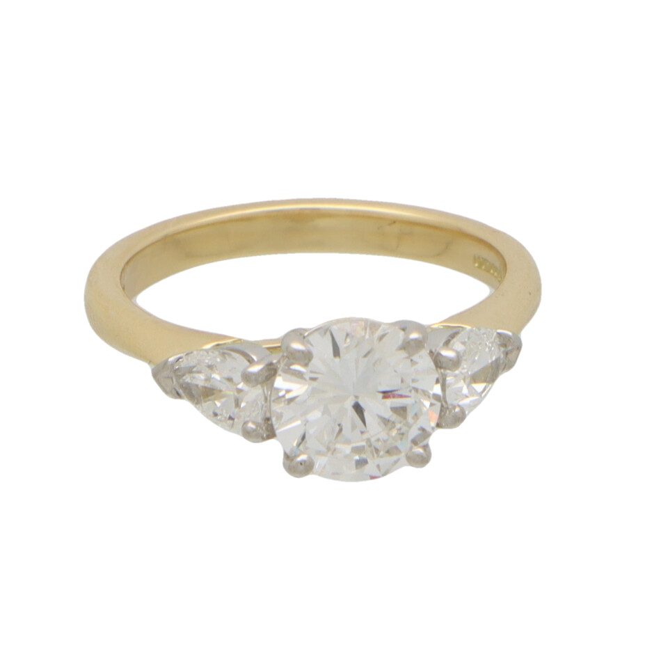 GIA Certified Diamond Three Stone Ring