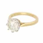Certified Diamond Solitaire Ring in Yellow Gold