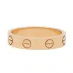 Vintage Cartier Mini Rose Gold Love Ring, Size 50