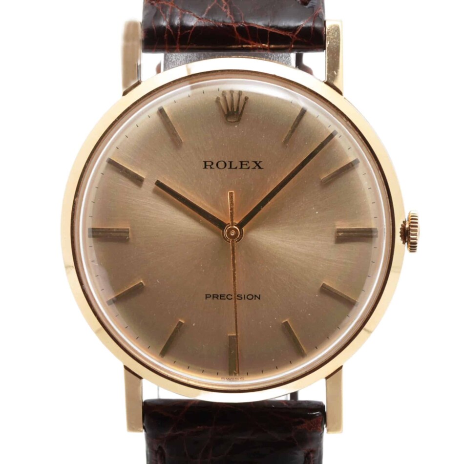 Vintage 1971 Rolex Oyster Precision wristwatch in Yellow Gold