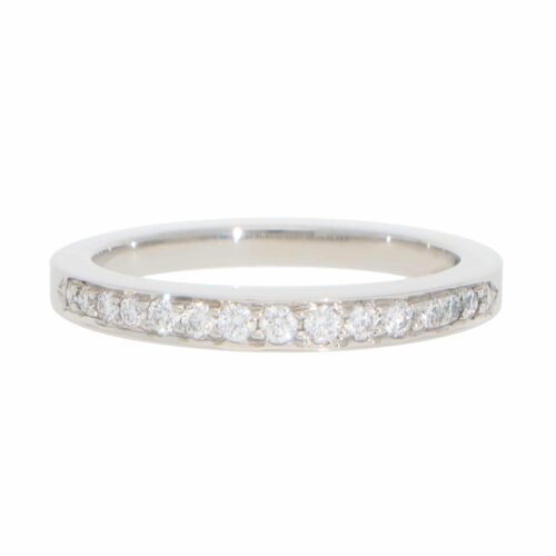 Vintage Tiffany & Co. Half Eternity Diamond Ring in Platinum
