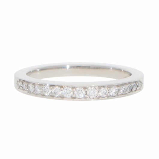 Vintage Tiffany & Co. Half Eternity Diamond Ring in Platinum