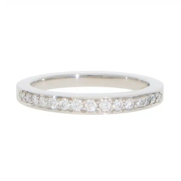 Vintage Tiffany & Co. Half Eternity Diamond Ring in Platinum