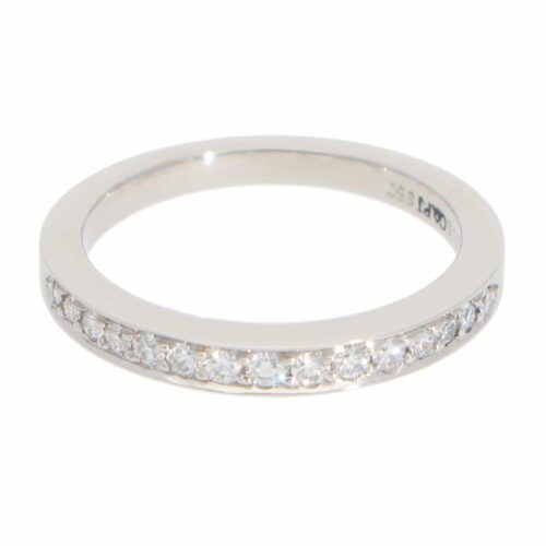Vintage Tiffany & Co. Half Eternity Diamond Ring in Platinum