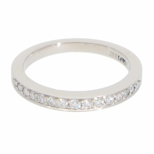 Vintage Tiffany & Co. Half Eternity Diamond Ring in Platinum