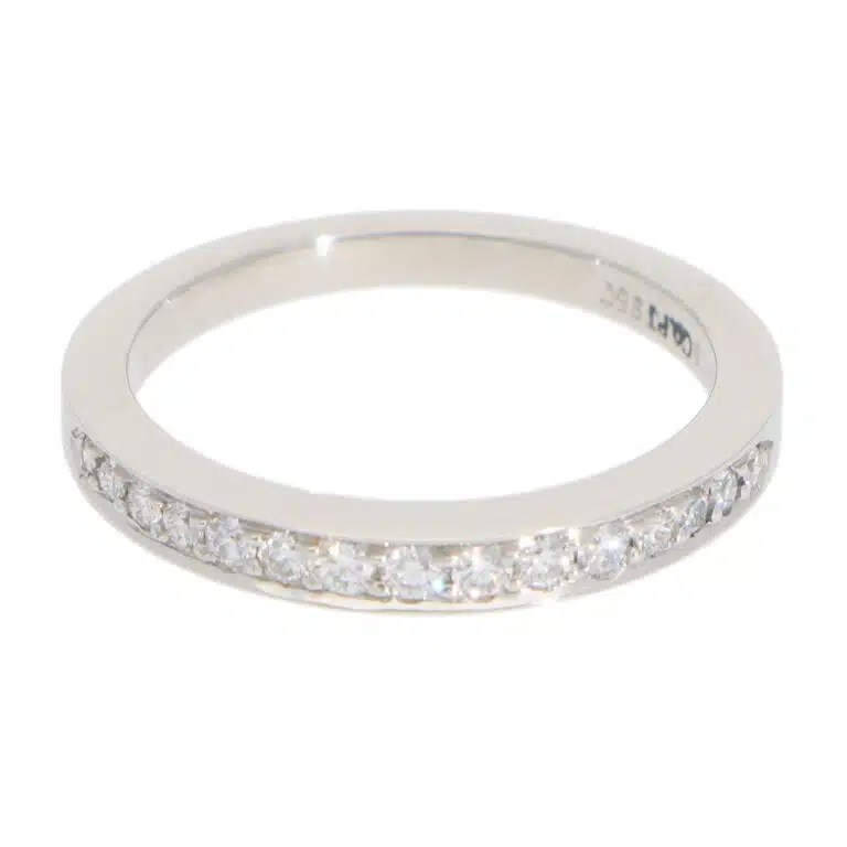 Vintage Tiffany & Co. Half Eternity Diamond Ring in Platinum