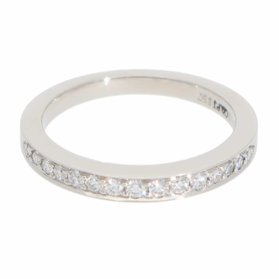 Vintage Tiffany & Co. Half Eternity Diamond Ring in Platinum