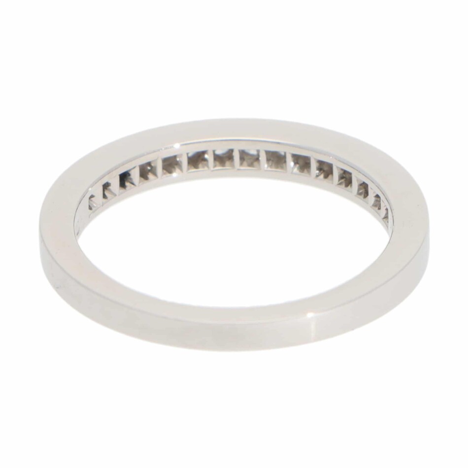 Vintage Tiffany & Co. Half Eternity Diamond Ring in Platinum