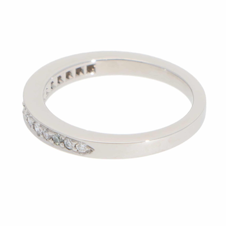 Vintage Tiffany & Co. Half Eternity Diamond Ring in Platinum