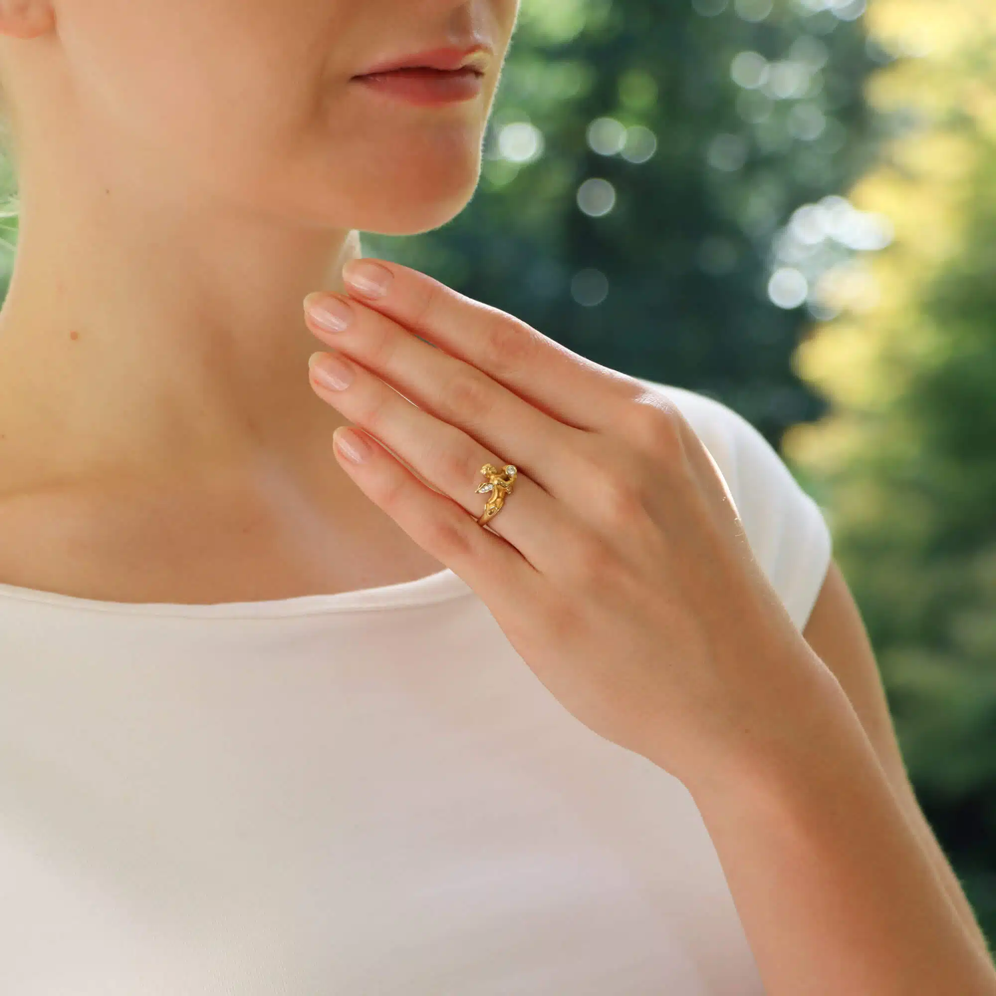 Vintage Carrera y Carrera My Angel Diamond Ring in Yellow Gold