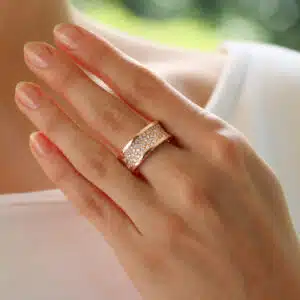 Vintage Bulgari B.zero1 Pavé Diamond Ring in Rose Gold