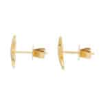 Medium Diamond Starfish Stud Earrings in Yellow Gold