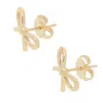 Vintage Tiffany & Co. Ribbon Bow Stud Earrings in Yellow Gold