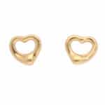 Vintage Elsa Peretti for Tiffany & Co. Open Heart Stud Earrings