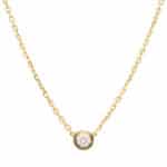Vintage Cartier d’Amour Diamond Necklace XS in Yellow Gold