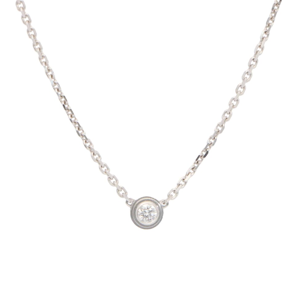 Vintage Cartier d'Amour Diamond Necklace XS in White Gold