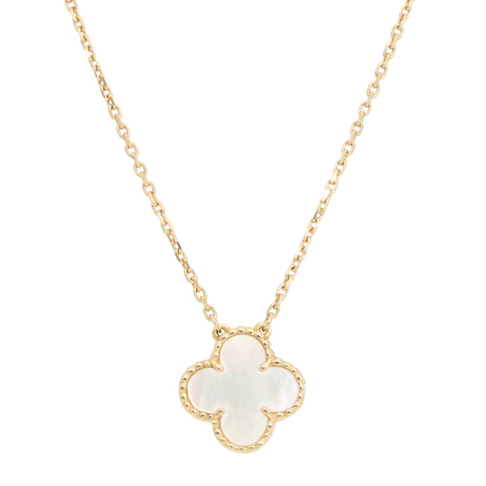 Vintage Van Cleef & Arpels Mother of Pearl Alhambra Pendant