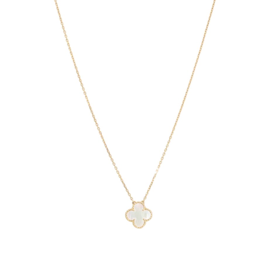 Vintage Van Cleef & Arpels Mother of Pearl Alhambra Pendant
