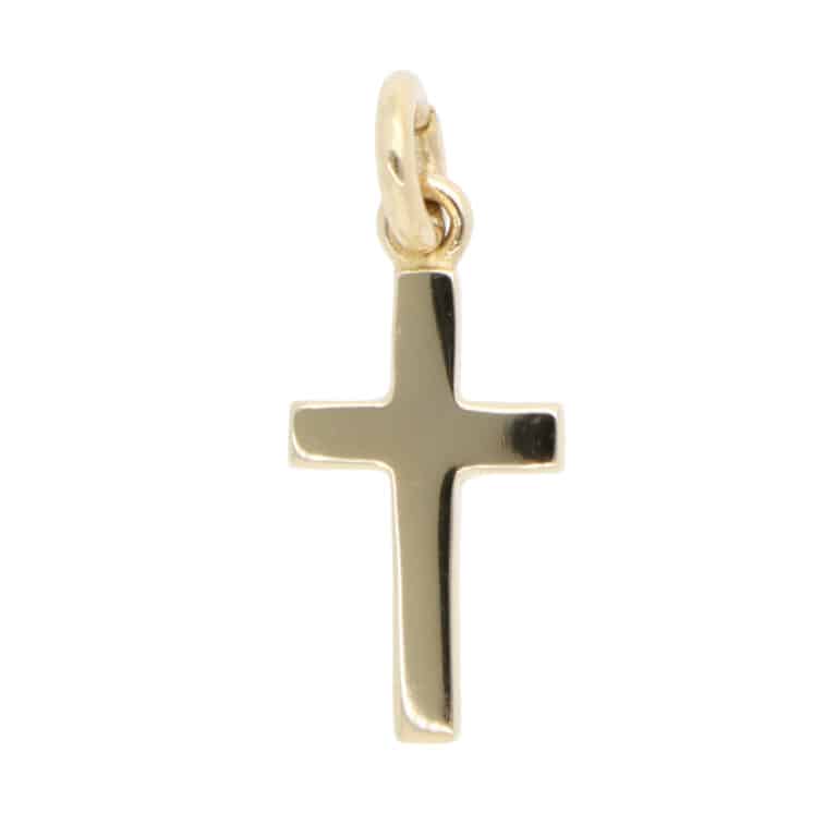 Contemporary Cross Pendant in Yellow Gold