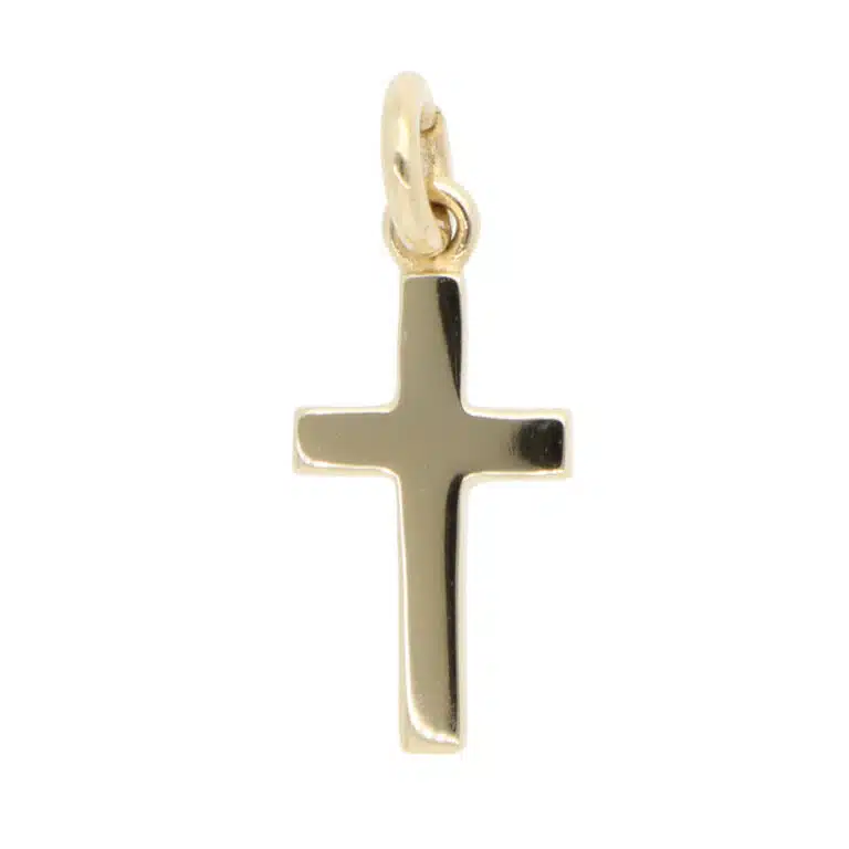 Contemporary Cross Pendant in Yellow Gold
