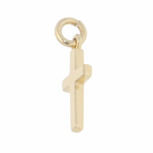 Contemporary Cross Pendant in Yellow Gold
