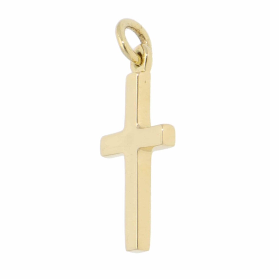 Contemporary Cross Pendant in Yellow Gold