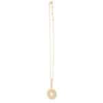Vintage Bulgari Lucia Disc Pendant Necklace in Yellow Gold