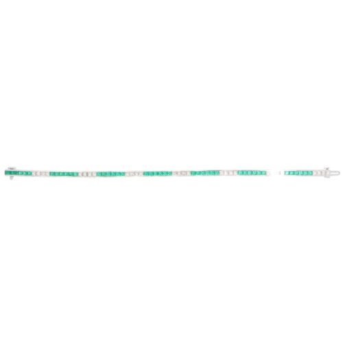 Contemporary Emerald and Diamond Line Tennis Bracelet