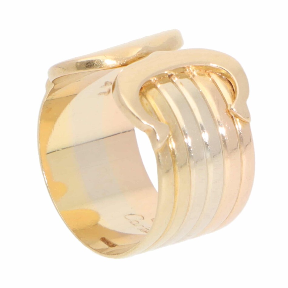 Vintage C de Cartier Open Band Ring in Gold