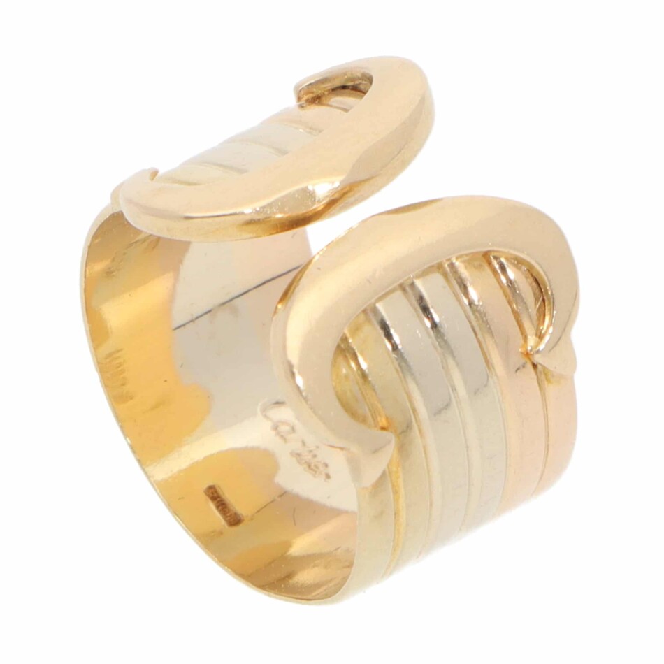 Vintage C de Cartier Open Band Ring in Gold
