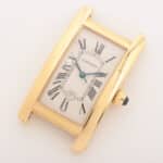 Cartier Tank Americaine yellow gold wrist watch with automatic