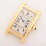 Cartier Tank Americaine yellow gold wrist watch with automatic