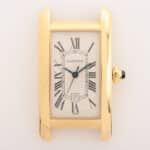 Cartier Tank Americaine yellow gold wrist watch with automatic
