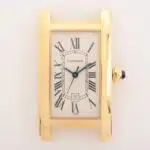 Cartier Tank Americaine yellow gold wrist watch with automatic