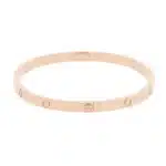 Vintage Cartier LOVE Bangle SM in Rose Gold, Size 17
