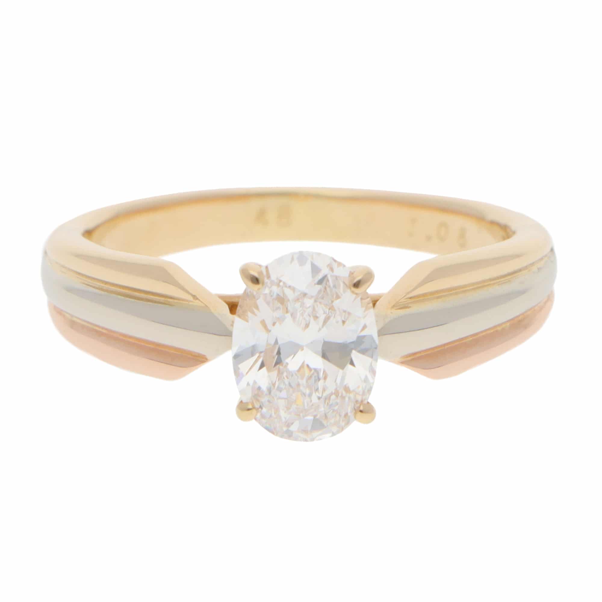 Cartier oval diamond ring online