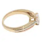 Vintage Cartier GIA Certified 1.08ct Oval Diamond Trinity Ring