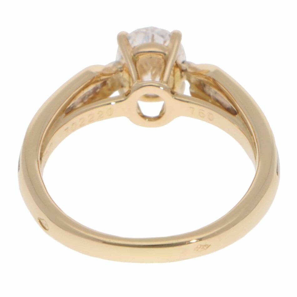 Vintage Cartier GIA Certified 1.08ct Oval Diamond Trinity Ring