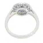 Contemporary Diamond and Sapphire Double Target Ring in Platinum