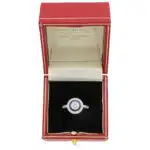 Contemporary Diamond and Sapphire Double Target Ring in Platinum