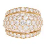 Vintage Cartier Diamond Pavé Ring in Yellow Gold