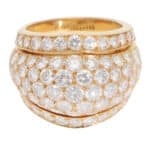 Vintage Cartier Diamond Pavé Ring in Yellow Gold