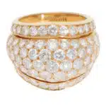 Vintage Cartier Diamond Pavé Ring in Yellow Gold