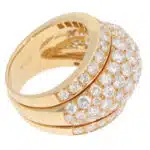 Vintage Cartier Diamond Pavé Ring in Yellow Gold