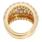 Vintage Cartier Diamond Pavé Ring in Yellow Gold